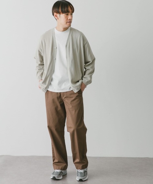 URBAN RESEARCH DOORS（アーバンリサーチドアーズ）の「強撚Vネックカーディガン（カーディガン/ボレロ・メンズ・イエロー/ブルー/チャコールグレー/ライトグレー・MEDIUM/LARGE）」の5枚目の写真