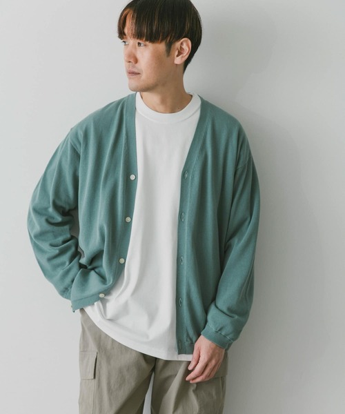 URBAN RESEARCH DOORS（アーバンリサーチドアーズ）の「強撚Vネックカーディガン（カーディガン/ボレロ・メンズ・イエロー/ブルー/チャコールグレー/ライトグレー・MEDIUM/LARGE）」の17枚目の写真