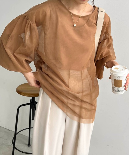 CAPRICIEUX LE'MAGE（カプリシューレマージュ）の「チュールブラウス