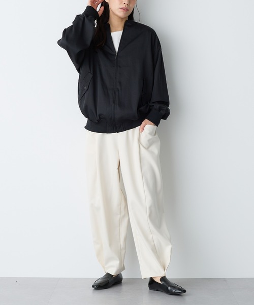 新品未使用　ミリタリーサテンブルゾン semantic design ミリタリージャケット モッズコート