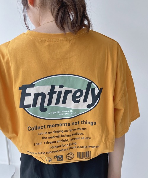 AS KNOW AS plus（アズノゥアズプラス）の「○楕円ロゴ刺繍 バックプリントビッグＴシャツ（Tシャツ/カットソー・レディース・オフホワイト/ライトブルー/オートミール/スミクロ/アイボリー系2/オレンジ/ホワイト系2/ブラック系2/ホワイト系3/アイボリー系3/ブラック系3/ブルー系3/ブラック系4/イエロー系4/アイボリー系4/ホワイト系4/ブルー系5/ブラック系5/アイボリー系5/ホワイト系5・FREE）」の19枚目の写真