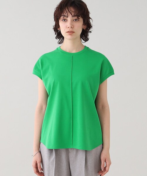 GALLEST(ギャレスト)の「フレンチクルートップス【ウォッシャブル】(Tシャツ/カットソー・レディース・グリーン/ホワイト系/ブラック・38/05)」の5枚目の写真