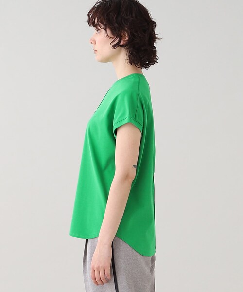 GALLEST(ギャレスト)の「フレンチクルートップス【ウォッシャブル】(Tシャツ/カットソー・レディース・グリーン/ホワイト系/ブラック・38/05)」の6枚目の写真