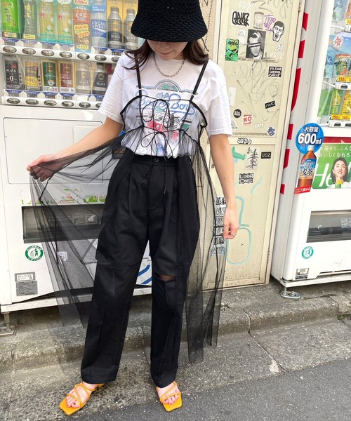 Miscere(ミスケーレ)の「☆ チュールキャミワンピース 252761(ワンピース・レディース・ブルー/アイボリー/ブラック/ブラウン・FREE)」の21枚目の写真