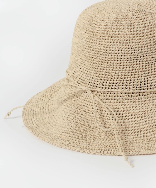 URBAN RESEARCH DOORS(アーバンリサーチドアーズ)の「細編みペーパーハット(ハット・レディース・ベージュ/ナチュラル・-)」の5枚目の写真
