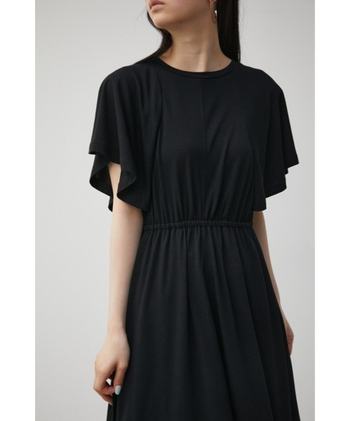 AZUL by moussy（アズールバイマウジー）の「【トライファンクション】 ICE CLEAN FLARE SLEEVE OP/アイスクリーンフレアスリーブワンピース（ワンピース・レディース・ブラック/ライトグリーン/ライトグレー・SMALL/MEDIUM）」の2枚目の写真