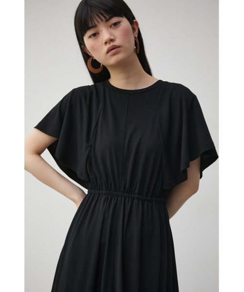 AZUL by moussy（アズールバイマウジー）の「【トライファンクション】 ICE CLEAN FLARE SLEEVE OP/アイスクリーンフレアスリーブワンピース（ワンピース・レディース・ブラック/ライトグリーン/ライトグレー・SMALL/MEDIUM）」の5枚目の写真