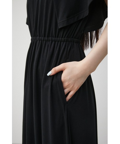 AZUL by moussy（アズールバイマウジー）の「【トライファンクション】 ICE CLEAN FLARE SLEEVE OP/アイスクリーンフレアスリーブワンピース（ワンピース・レディース・ブラック/ライトグリーン/ライトグレー・SMALL/MEDIUM）」の12枚目の写真