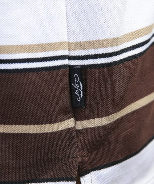 WAIPER.inc（ワイパーインク）の「Cal Top STRIPE BORDER POLO SHIRTS（ポロシャツ・メンズ・ブラック/ブラウン/チャコールグレー・M/XL/L/S）」の20枚目の写真