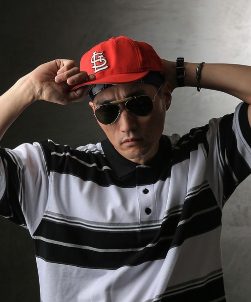 WAIPER.inc（ワイパーインク）の「Cal Top STRIPE BORDER POLO SHIRTS（ポロシャツ・メンズ・ブラック/ブラウン/チャコールグレー・M/XL/L/S）」の4枚目の写真