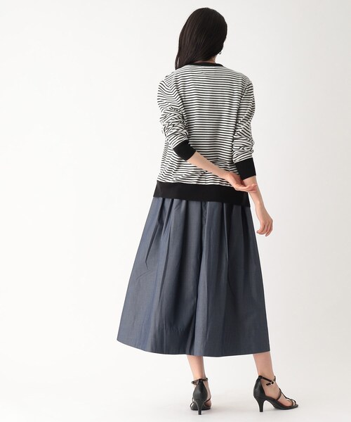 OPAQUE.CLIP（オペークドットクリップ）の「◆オーガニックコットン Vネックニットカーディガン【洗える/UVケア】（カーディガン/ボレロ・レディース・ライトブルー/ブラック/ホワイト系5/ピンク系・40/38）」の18枚目の写真