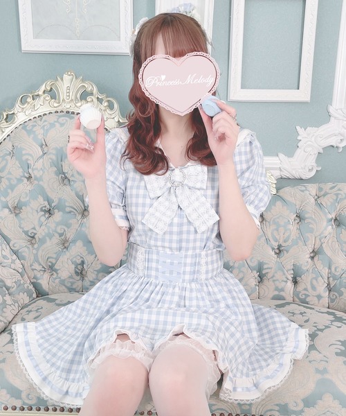 美品 サードマガジン ブラウス ギンガムチェック シャーリング 水色 美品 サードマガジン ブラウス ギンガムチェック シャーリング 水色