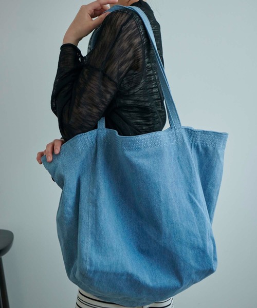 fifth（フィフス）の「キャンバスBIGトートバッグ（トートバッグ・レディース・ブラック/ナチュラル/ブルー・FREE）」の3枚目の写真
