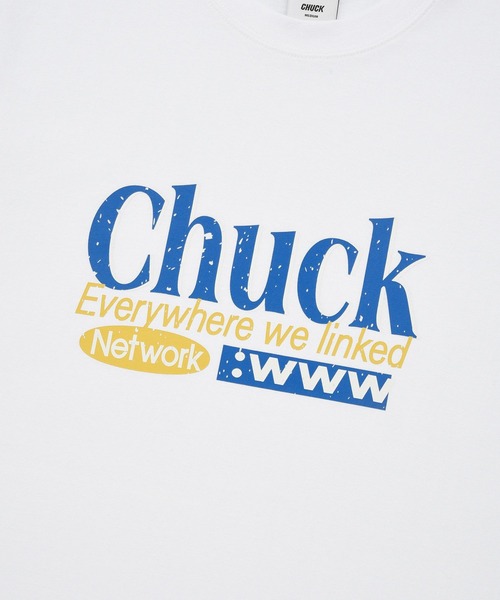 CHUCK(チャック)の「【UNISEX】CHUCK/クラックネットワークT 2908182(Tシャツ/カットソー・レディース・オレンジ/チャコール/ホワイト/ブラック・SMALL/MEDIUM/LARGE)」の7枚目の写真