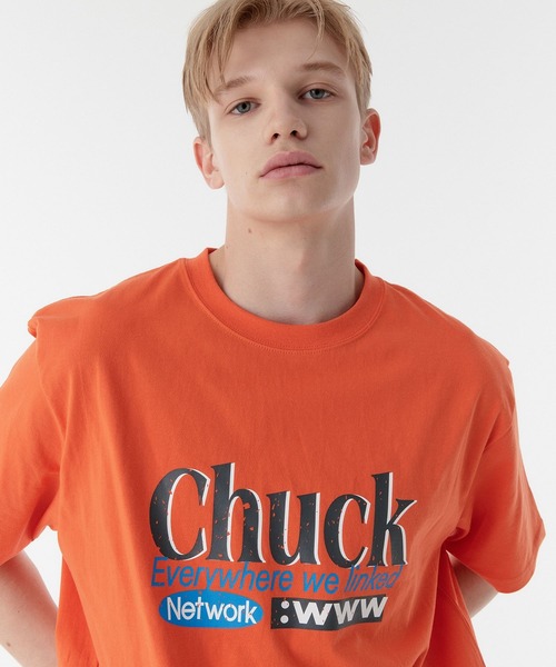 CHUCK(チャック)の「【UNISEX】CHUCK/クラックネットワークT 2908182(Tシャツ/カットソー・レディース・オレンジ/チャコール/ホワイト/ブラック・SMALL/MEDIUM/LARGE)」の6枚目の写真
