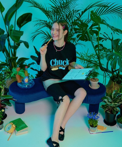 CHUCK(チャック)の「【UNISEX】CHUCK/クラックネットワークT 2908182(Tシャツ/カットソー・レディース・オレンジ/チャコール/ホワイト/ブラック・SMALL/MEDIUM/LARGE)」の9枚目の写真