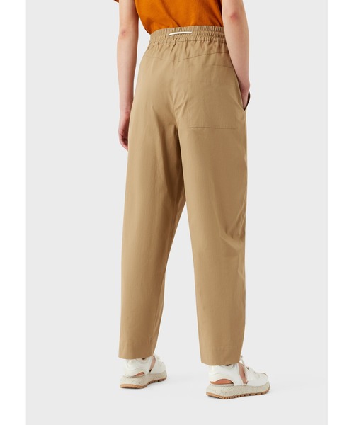 EMPORIO ARMANI（エンポリオアルマーニ）の「【エンポリオ アルマーニ】サステナブルコレクション 九分丈ドローストリングパンツ オーガニックリップストップ素材（その他パンツ・レディース・ホワイト/ライトブラウン・38/40）」の8枚目の写真