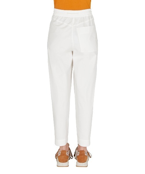 EMPORIO ARMANI（エンポリオアルマーニ）の「【エンポリオ アルマーニ】サステナブルコレクション 九分丈ドローストリングパンツ オーガニックリップストップ素材（その他パンツ・レディース・ホワイト/ライトブラウン・38/40）」の11枚目の写真