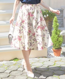 alotta | ミモレ丈花柄プリントスカート(スカート)