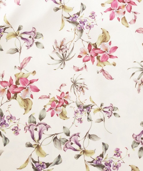 alotta（アロッタ）の「ミモレ丈花柄プリントスカート（スカート・レディース・ホワイト系その他/ネイビー系・M/L/LL/3L）」の9枚目の写真