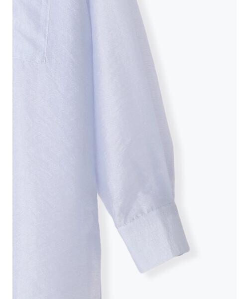 Te chichi（テチチ）の「シアーバンドカラーチュニックシャツ（シャツ/ブラウス・レディース・オフホワイト/ブルー/ブラウン・F）」の16枚目の写真