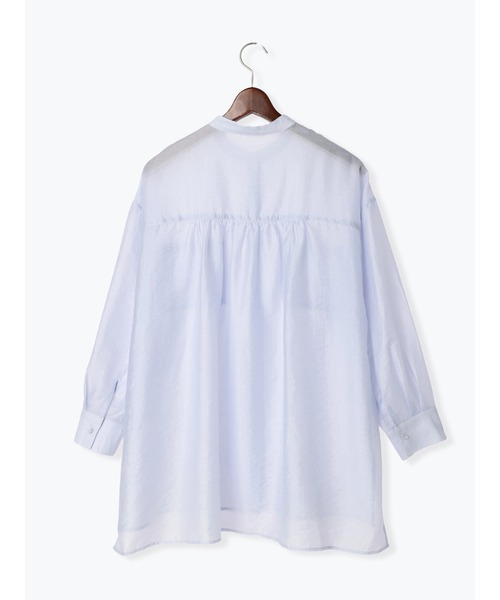 Te chichi（テチチ）の「シアーバンドカラーチュニックシャツ（シャツ/ブラウス・レディース・オフホワイト/ブルー/ブラウン・F）」の5枚目の写真