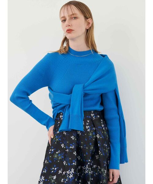 ELENDEEK（エレンディーク）の「ハイネックワイドリブニット（ニット/セーター・レディース・ライム/ブラック/オフホワイト/ブルー・FREE）」の7枚目の写真