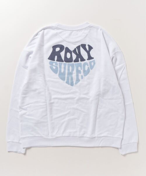 ROXY(ロキシー)の「ROXY/ロキシー トレーナー スウェット ワイドシルエット ミニ裏起毛 RLT234028(スウェット・レディース・ブラック×ピンク/ピンク系その他/ホワイト×ブルー・M/L)」の4枚目の写真