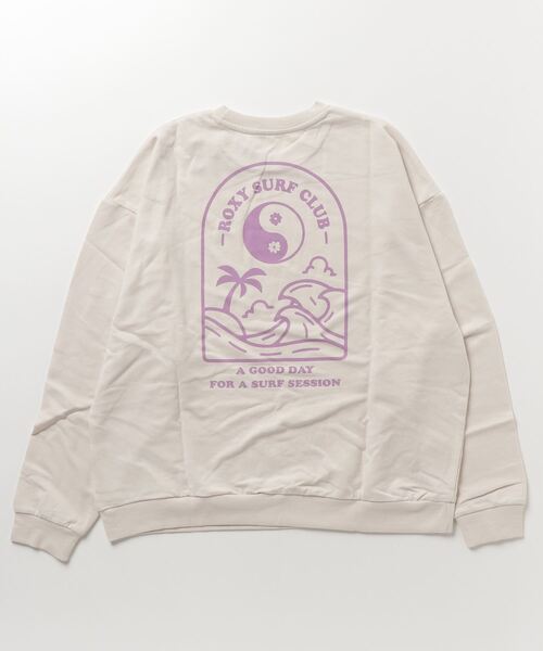 ROXY(ロキシー)の「ROXY/ロキシー トレーナー スウェット ワイドシルエット ミニ裏起毛 RLT234028(スウェット・レディース・ブラック×ピンク/ピンク系その他/ホワイト×ブルー・M/L)」の5枚目の写真