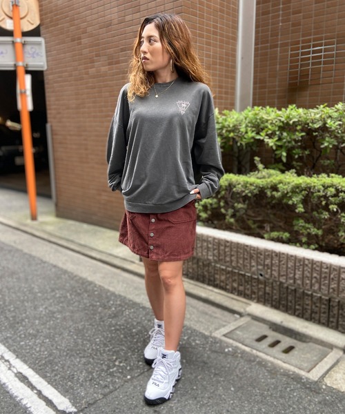 ROXY(ロキシー)の「ROXY/ロキシー トレーナー スウェット ワイドシルエット ミニ裏起毛 RLT234028(スウェット・レディース・ブラック×ピンク/ピンク系その他/ホワイト×ブルー・M/L)」の15枚目の写真