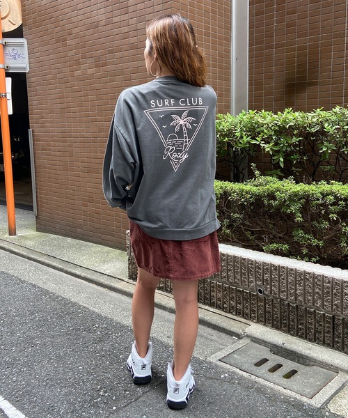 ROXY(ロキシー)の「ROXY/ロキシー トレーナー スウェット ワイドシルエット ミニ裏起毛 RLT234028(スウェット・レディース・ブラック×ピンク/ピンク系その他/ホワイト×ブルー・M/L)」の16枚目の写真