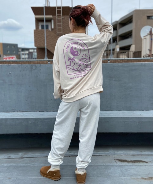 ROXY(ロキシー)の「ROXY/ロキシー トレーナー スウェット ワイドシルエット ミニ裏起毛 RLT234028(スウェット・レディース・ブラック×ピンク/ピンク系その他/ホワイト×ブルー・M/L)」の20枚目の写真