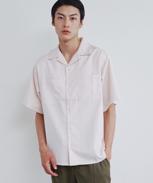 Magine(マージン)の「【SELECT】IR:TRストレッチオープンカラーシャツ(シャツ/ブラウス・メンズ・オフホワイト/ブラック/サックスブルー/グリーン/ベージュ/モカ・M/L/XL)」の2枚目の写真