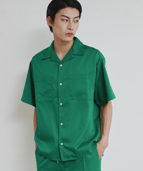 Magine(マージン)の「【SELECT】IR:TRストレッチオープンカラーシャツ(シャツ/ブラウス・メンズ・オフホワイト/ブラック/サックスブルー/グリーン/ベージュ/モカ・M/L/XL)」の5枚目の写真