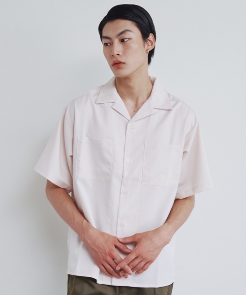 Magine(マージン)の「【SELECT】IR:TRストレッチオープンカラーシャツ(シャツ/ブラウス・メンズ・オフホワイト/ブラック/サックスブルー/グリーン/ベージュ/モカ・M/L/XL)」の20枚目の写真
