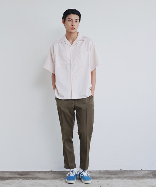 Magine(マージン)の「【SELECT】IR:TRストレッチオープンカラーシャツ(シャツ/ブラウス・メンズ・オフホワイト/ブラック/サックスブルー/グリーン/ベージュ/モカ・M/L/XL)」の16枚目の写真