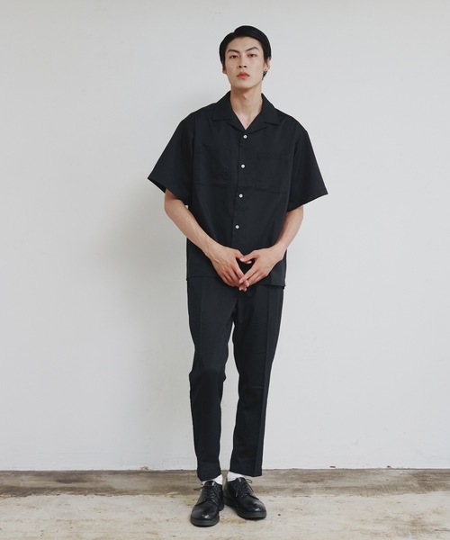Magine(マージン)の「【SELECT】IR:TRストレッチオープンカラーシャツ(シャツ/ブラウス・メンズ・オフホワイト/ブラック/サックスブルー/グリーン/ベージュ/モカ・M/L/XL)」の10枚目の写真