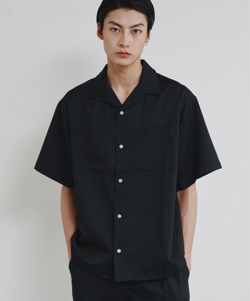 Magine(マージン)の「【SELECT】IR:TRストレッチオープンカラーシャツ(シャツ/ブラウス・メンズ・オフホワイト/ブラック/サックスブルー/グリーン/ベージュ/モカ・M/L/XL)」の13枚目の写真