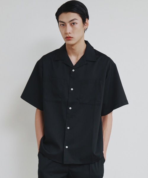 Magine(マージン)の「【SELECT】IR:TRストレッチオープンカラーシャツ(シャツ/ブラウス・メンズ・オフホワイト/ブラック/サックスブルー/グリーン/ベージュ/モカ・M/L/XL)」の7枚目の写真