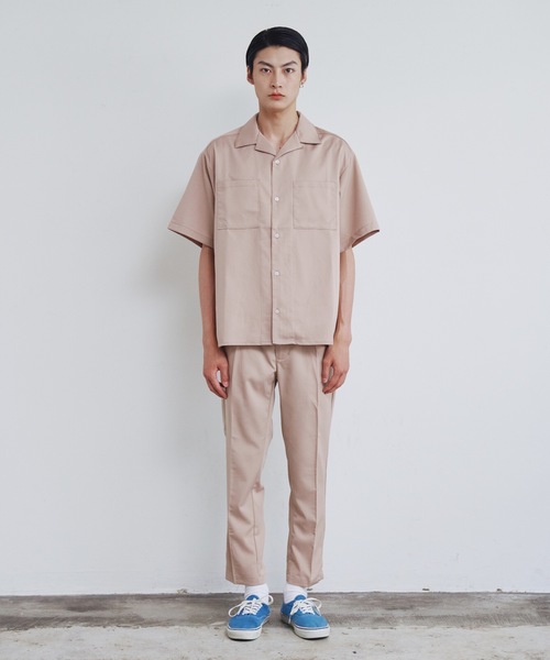 Magine(マージン)の「【SELECT】IR:TRストレッチオープンカラーシャツ(シャツ/ブラウス・メンズ・オフホワイト/ブラック/サックスブルー/グリーン/ベージュ/モカ・M/L/XL)」の11枚目の写真