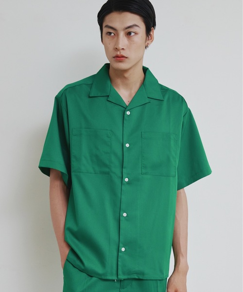 Magine(マージン)の「【SELECT】IR:TRストレッチオープンカラーシャツ(シャツ/ブラウス・メンズ・オフホワイト/ブラック/サックスブルー/グリーン/ベージュ/モカ・M/L/XL)」の22枚目の写真