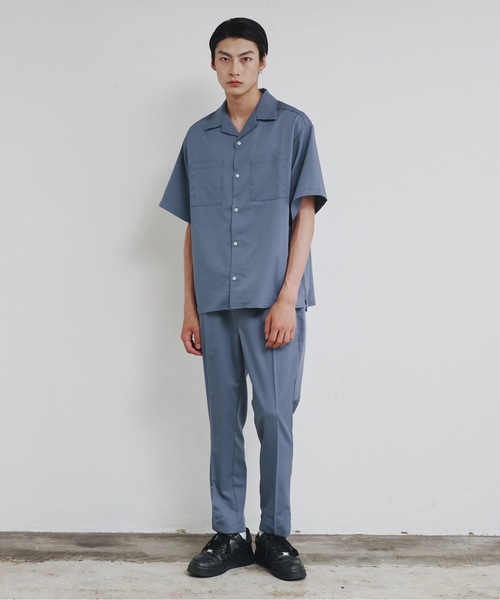Magine(マージン)の「【SELECT】IR:TRストレッチオープンカラーシャツ(シャツ/ブラウス・メンズ・オフホワイト/ブラック/サックスブルー/グリーン/ベージュ/モカ・M/L/XL)」の19枚目の写真