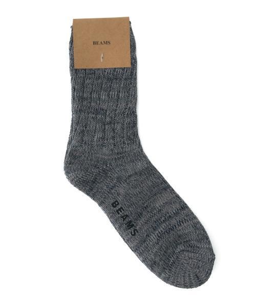 BEAMS(ビームス)の「BEAMS / ミックス柄 3/4 ソックス(ソックス/靴下・メンズ・グレー/ブラック/レッド/イエロー/サックスブルー/ネイビー・ONE SIZE)」の8枚目の写真