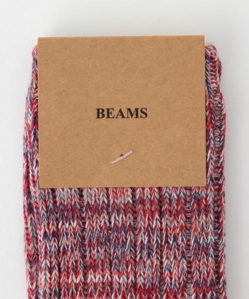 BEAMS(ビームス)の「BEAMS / ミックス柄 3/4 ソックス(ソックス/靴下・メンズ・グレー/ブラック/レッド/イエロー/サックスブルー/ネイビー・ONE SIZE)」の16枚目の写真