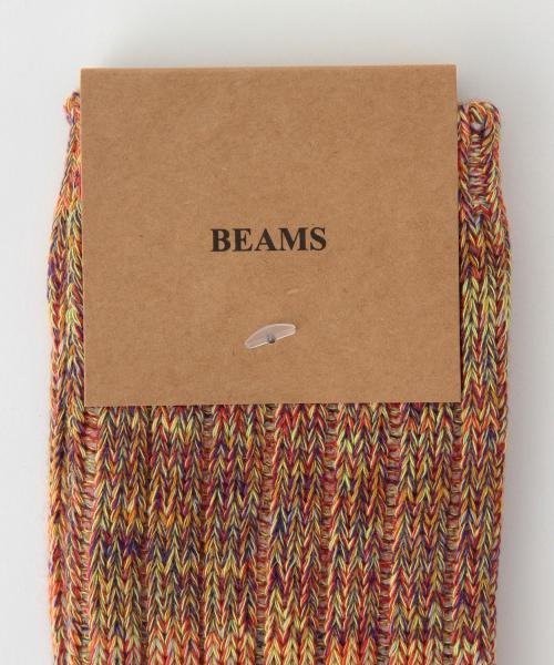 BEAMS(ビームス)の「BEAMS / ミックス柄 3/4 ソックス(ソックス/靴下・メンズ・グレー/ブラック/レッド/イエロー/サックスブルー/ネイビー・ONE SIZE)」の19枚目の写真
