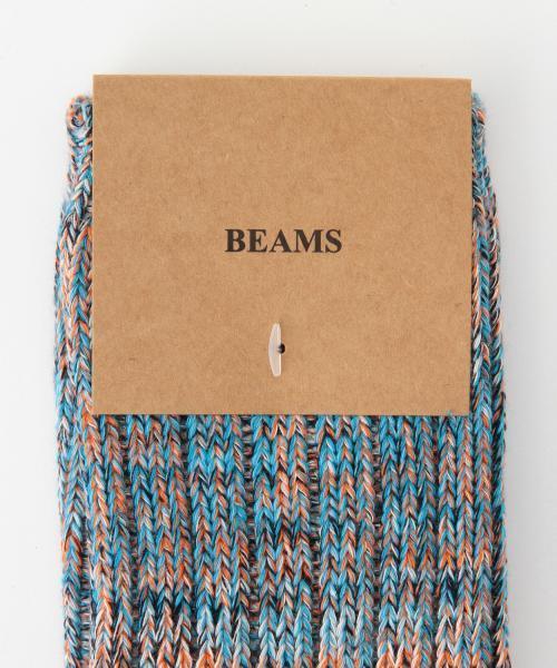 BEAMS(ビームス)の「BEAMS / ミックス柄 3/4 ソックス(ソックス/靴下・メンズ・グレー/ブラック/レッド/イエロー/サックスブルー/ネイビー・ONE SIZE)」の10枚目の写真