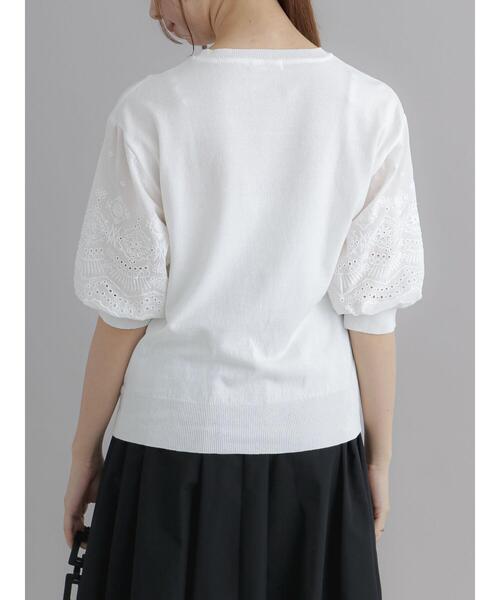 Te chichi（テチチ）の「エンブロイダリースリーブニット（ニット/セーター・レディース・グリーン/オフホワイト/ブラック・F）」の15枚目の写真