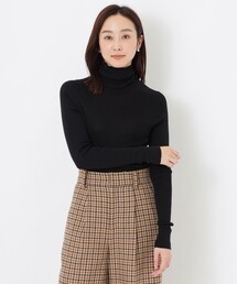 【サイトリニューアル記念】【洗えるシルク】ウォッシャブルシルクリブタートルニット