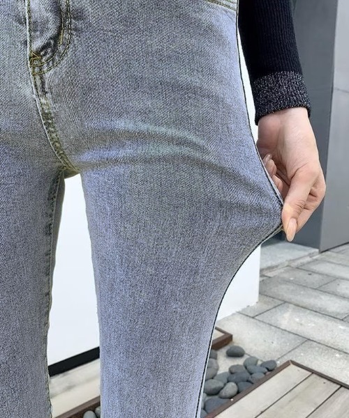 セール】裾フリンジフレアーデニム（デニムパンツ）｜LADY LIKE