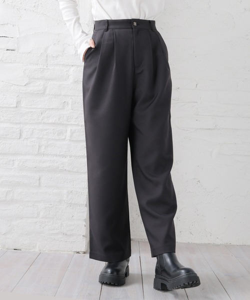 Honeys(ハニーズ)の「タックパンツ(その他パンツ・レディース・グレイッシュベージュ/チャコールグレー/ブラック・L/M/S/LL/SS)」の6枚目の写真